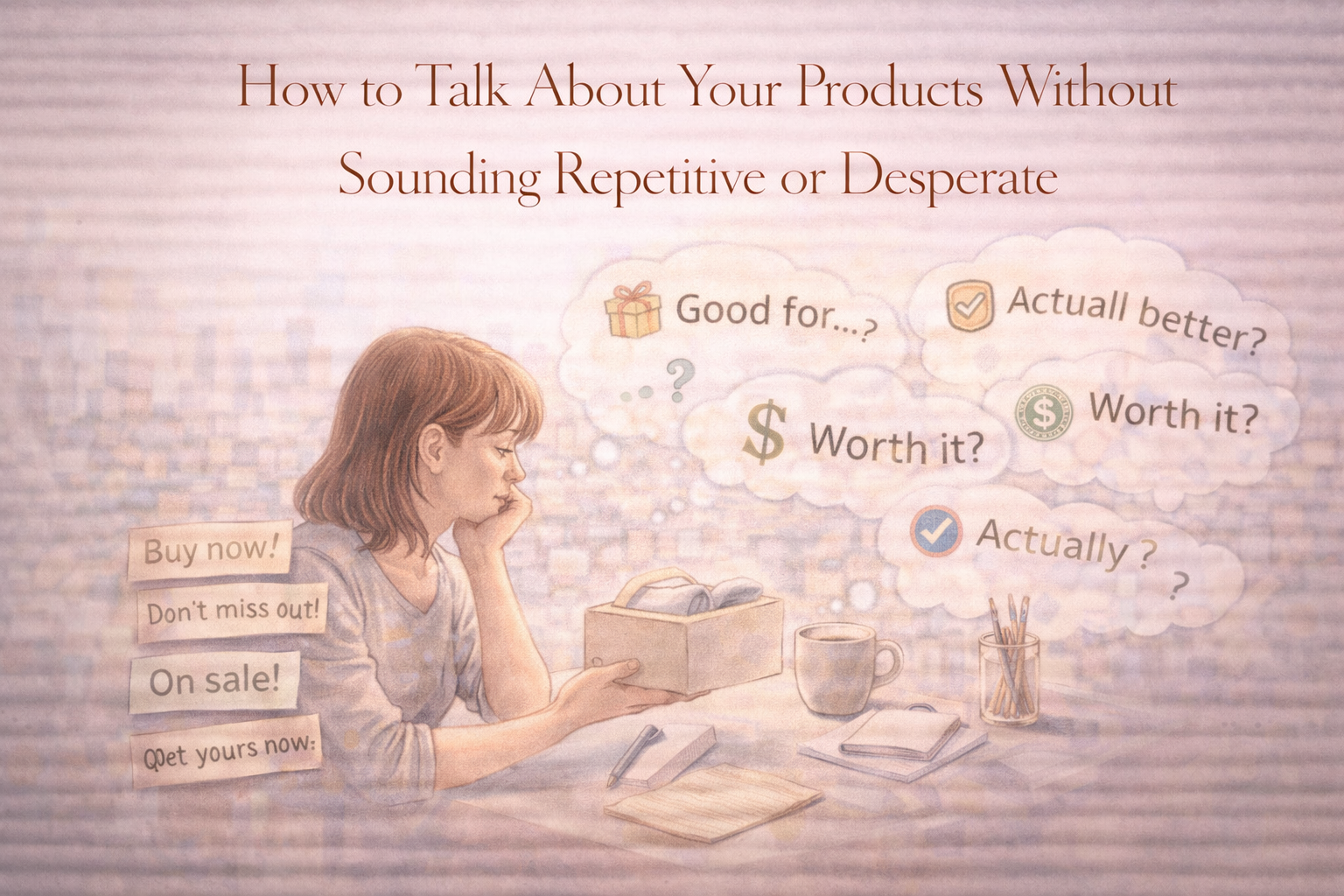 How to Talk About Your Products Without Sounding Repetitive or Desperate